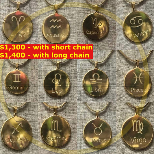 Coin Horoscope / Zodiac Pendant Chain